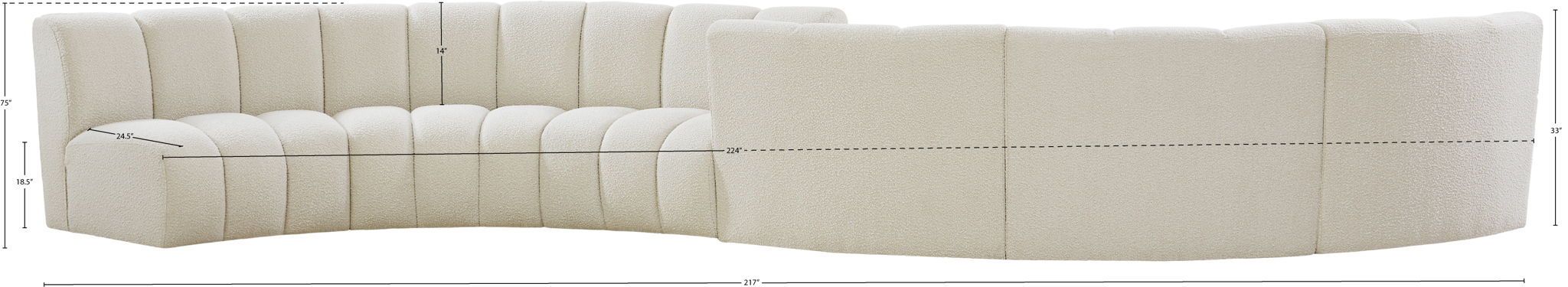 Infinity - 6 Piece Boucle Modular Sectional