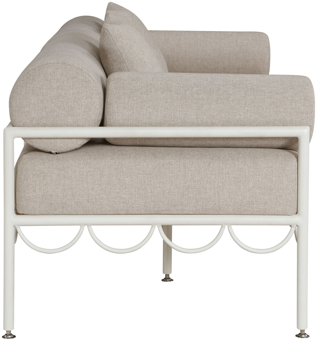 Portofino - Resilient Water Repellent Fabric 69.75" Upholstered Outdoor Patio Loveseat
