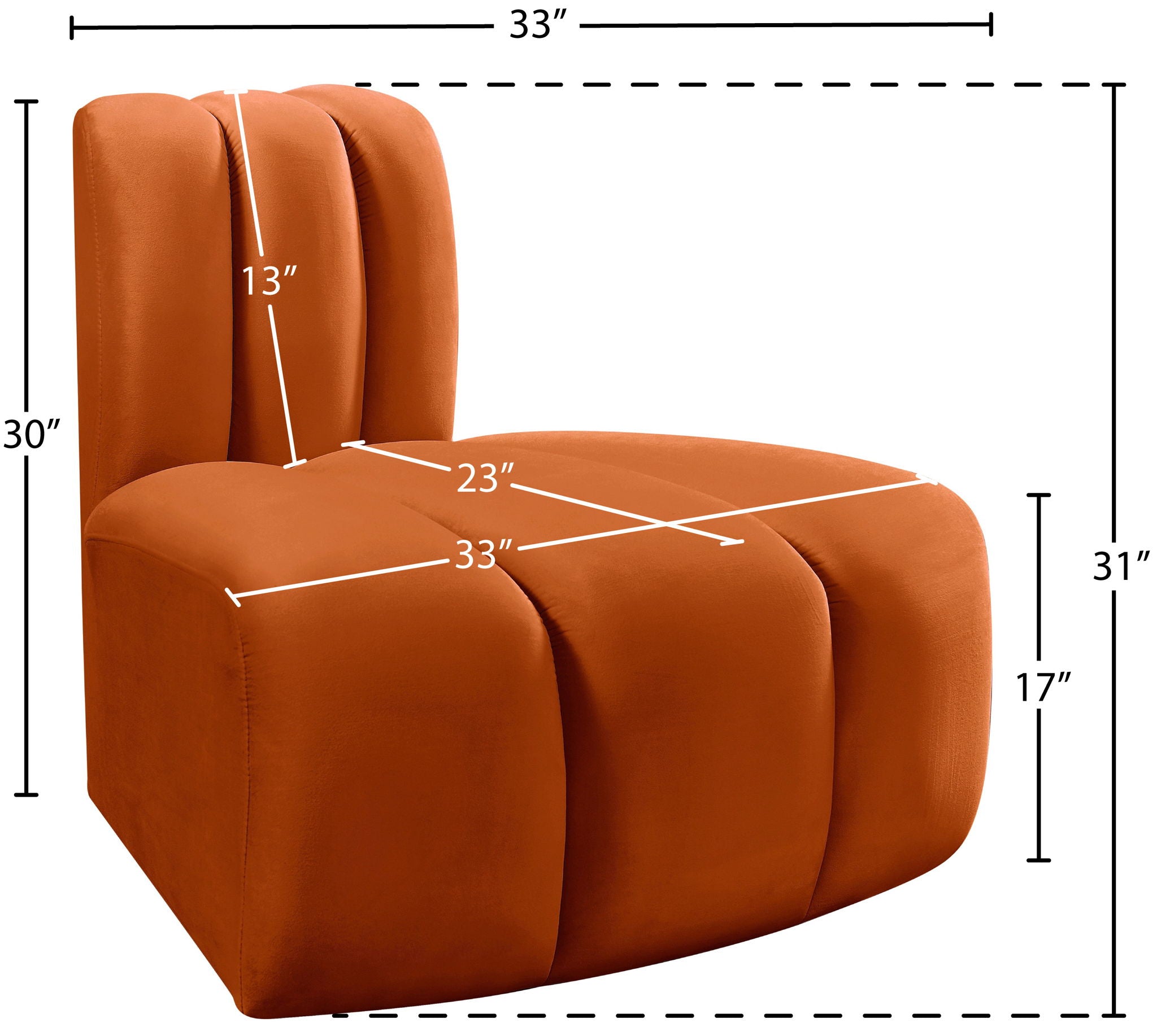 Arc - Velvet Reverse Corner Chair