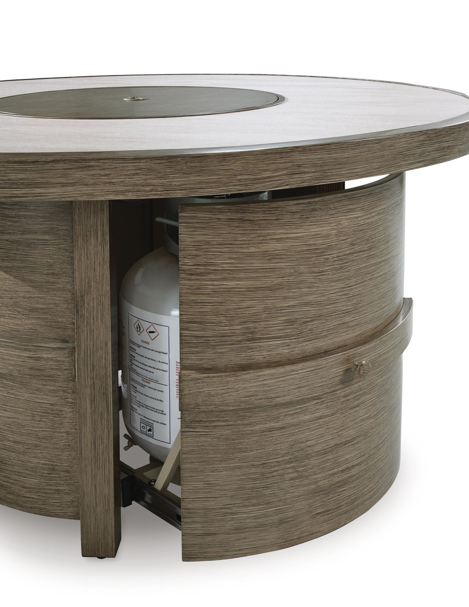 Rainier Ranch - Round Fire Pit Table - Beige