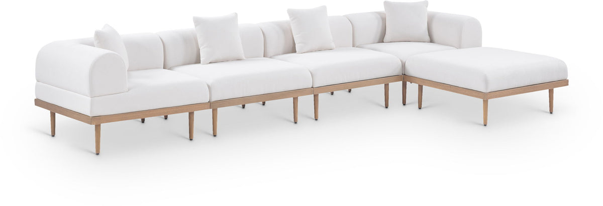 Laguna - 5 Piece 106.5" Upholstered Outdoor Patio Modular Sectional