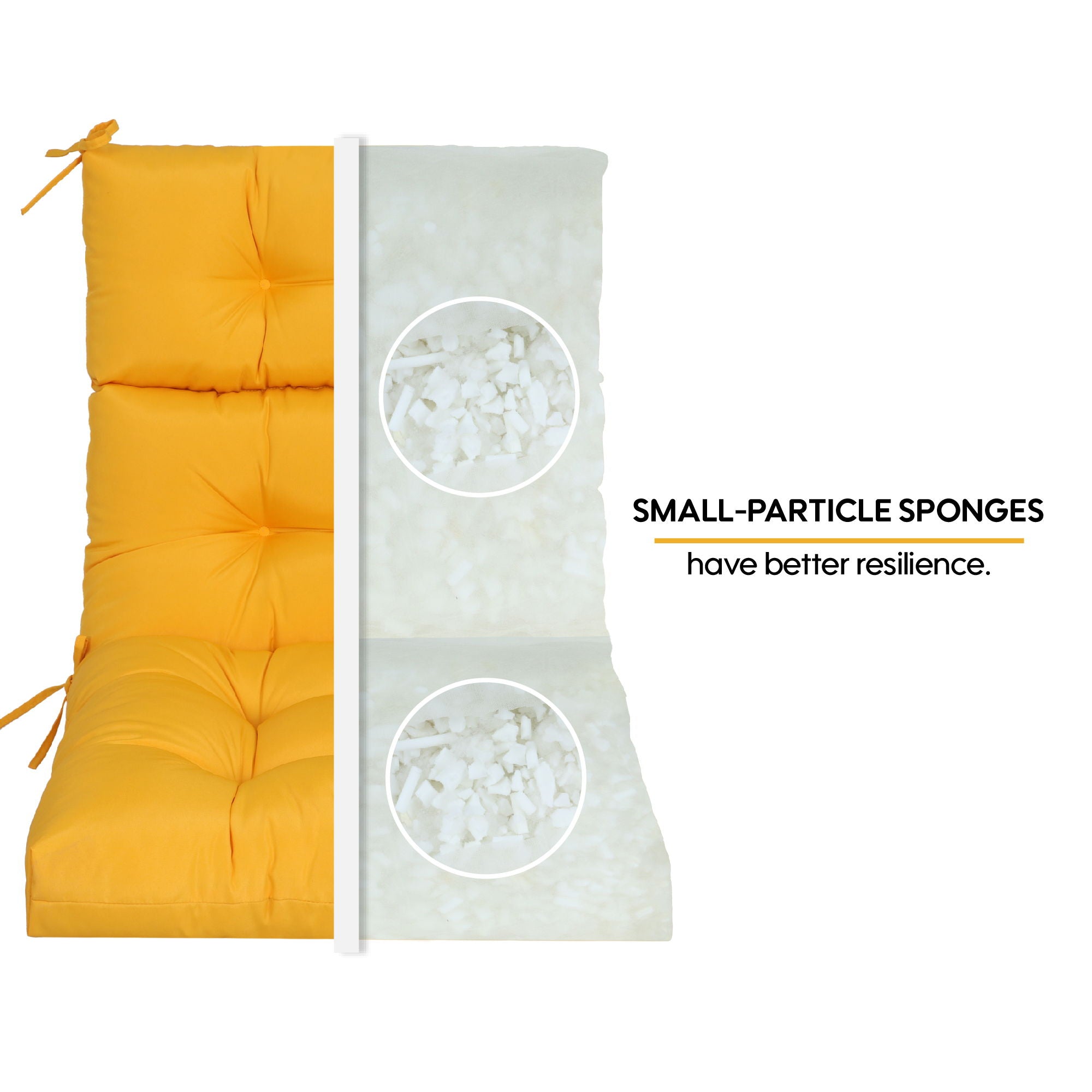 2 Piece High Back Patio Chair Cushion Set