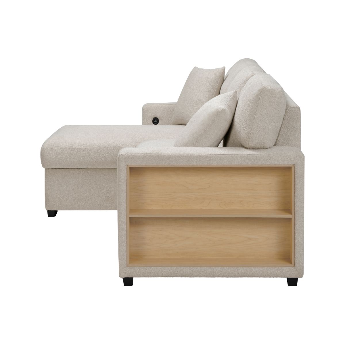 Pompano - Sectional With Chaise, Pull-Out Bed And Hidden Storage, Charging Ports
