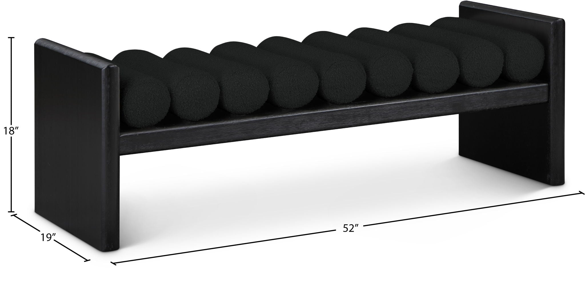 Waverly - Bench With Black Frame