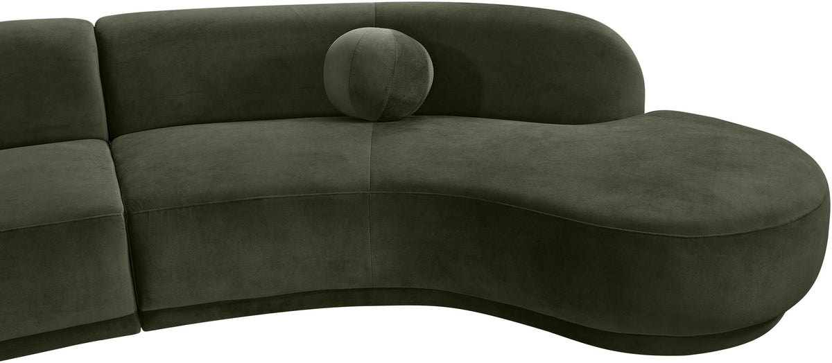 Avra - 177.5" Velvet Performance Fabric Upholstered Sectional