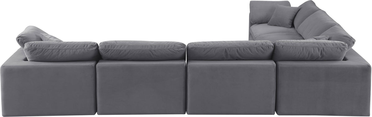 Comfy - 6 Piece Velvet Modular Corner Sectional