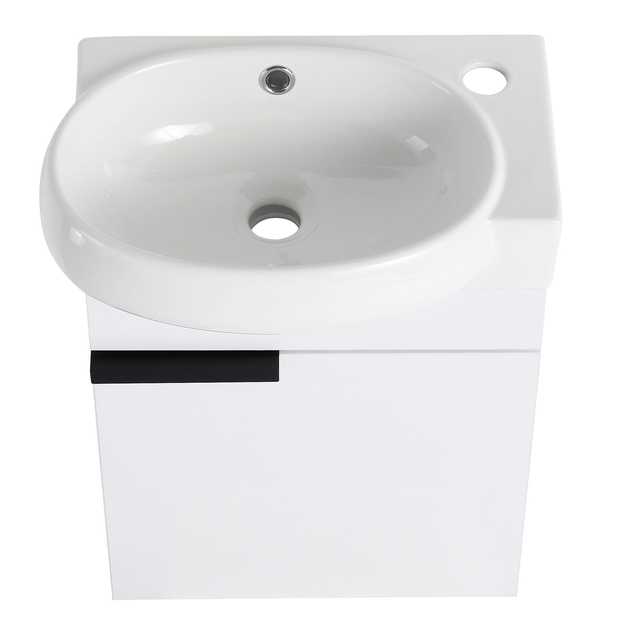Wall Mounted Bathroom Vanity With Sink And Storage Rack, Soft Close Doors