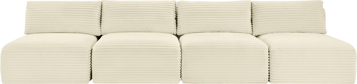 Shaggy - 4 Seat Modular Armless Sofa