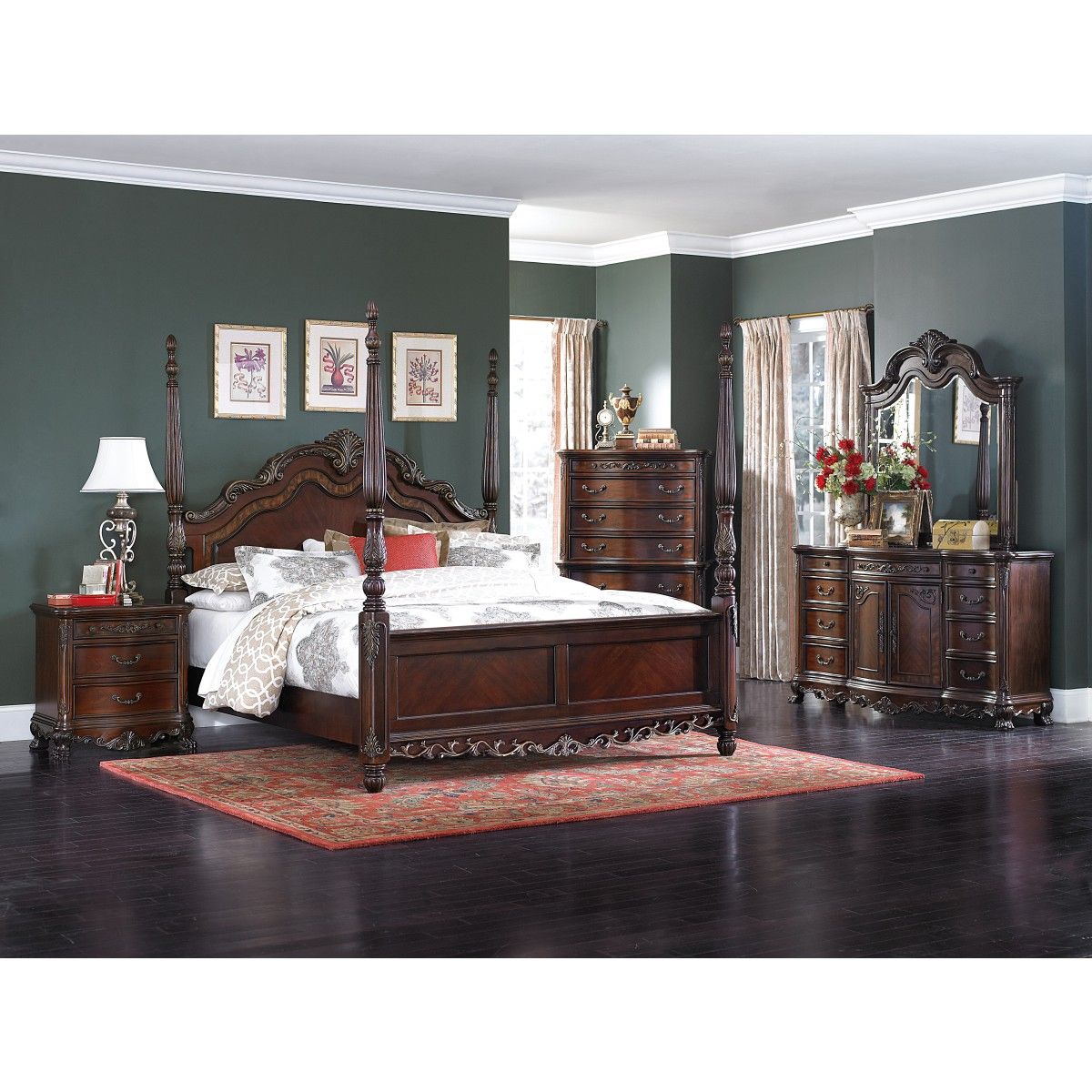 Deryn Park - Nightstand - Cherry
