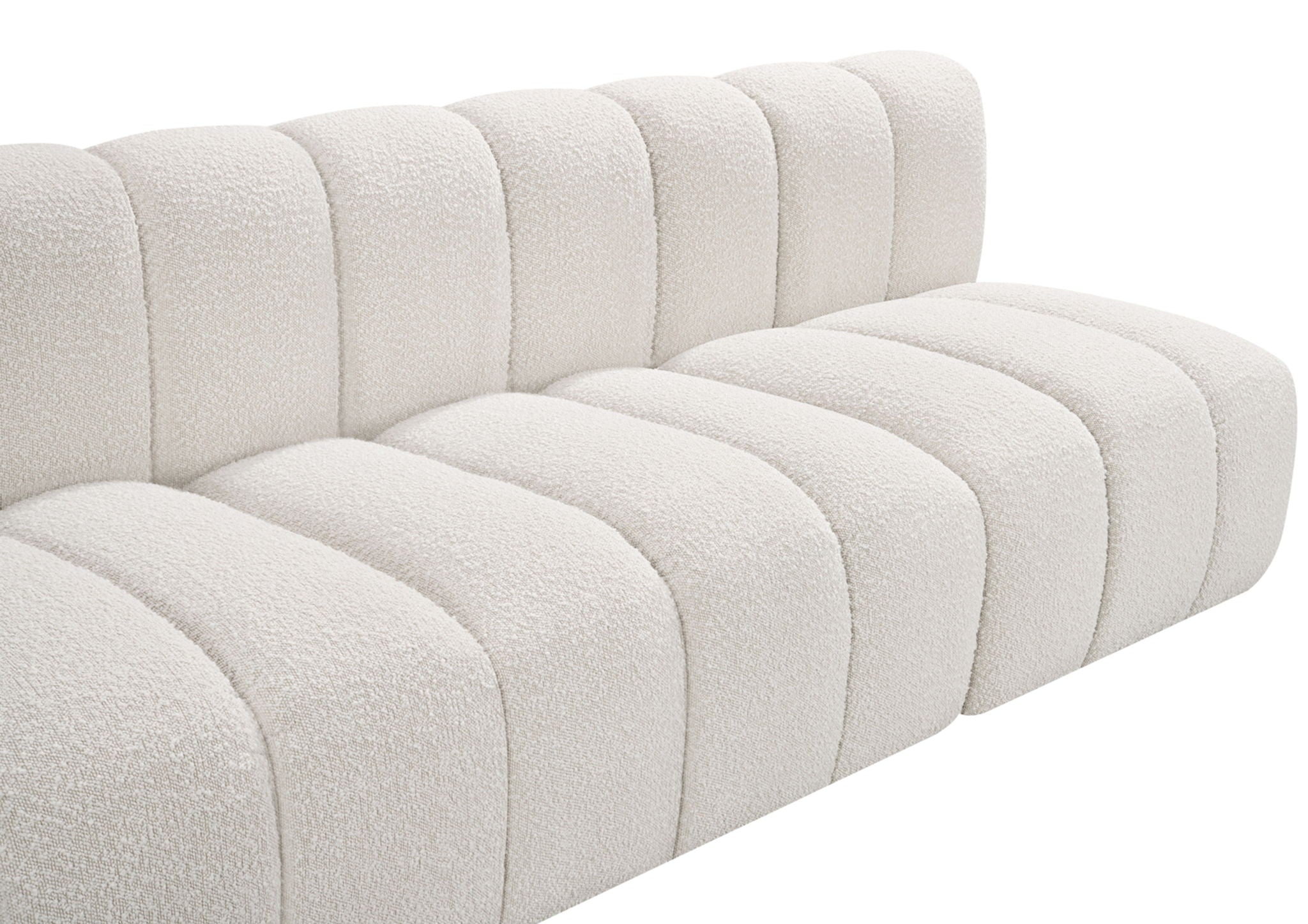 Arc - Boucle Fabric 4 Seats Modular Sofa