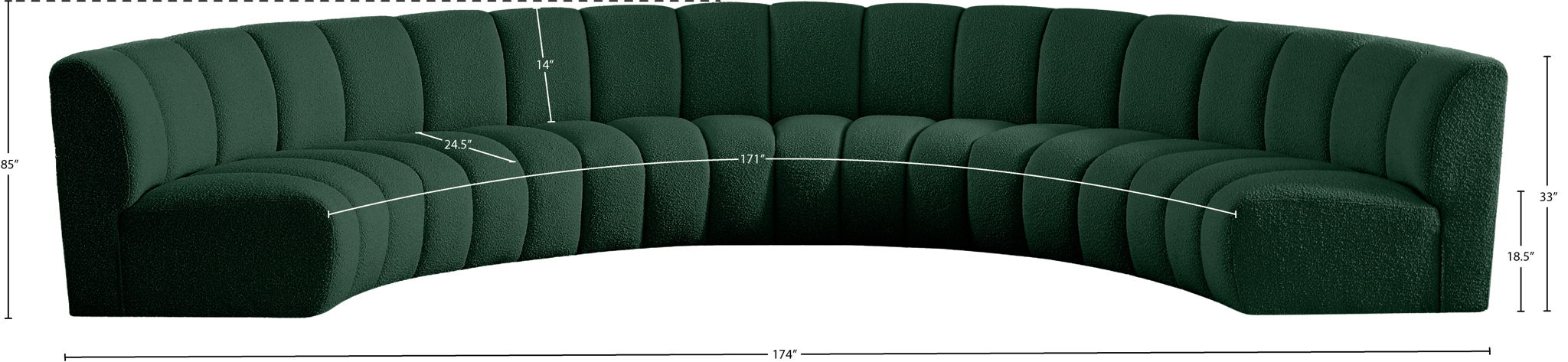Infinity - 6 Piece Boucle Modular Sectional