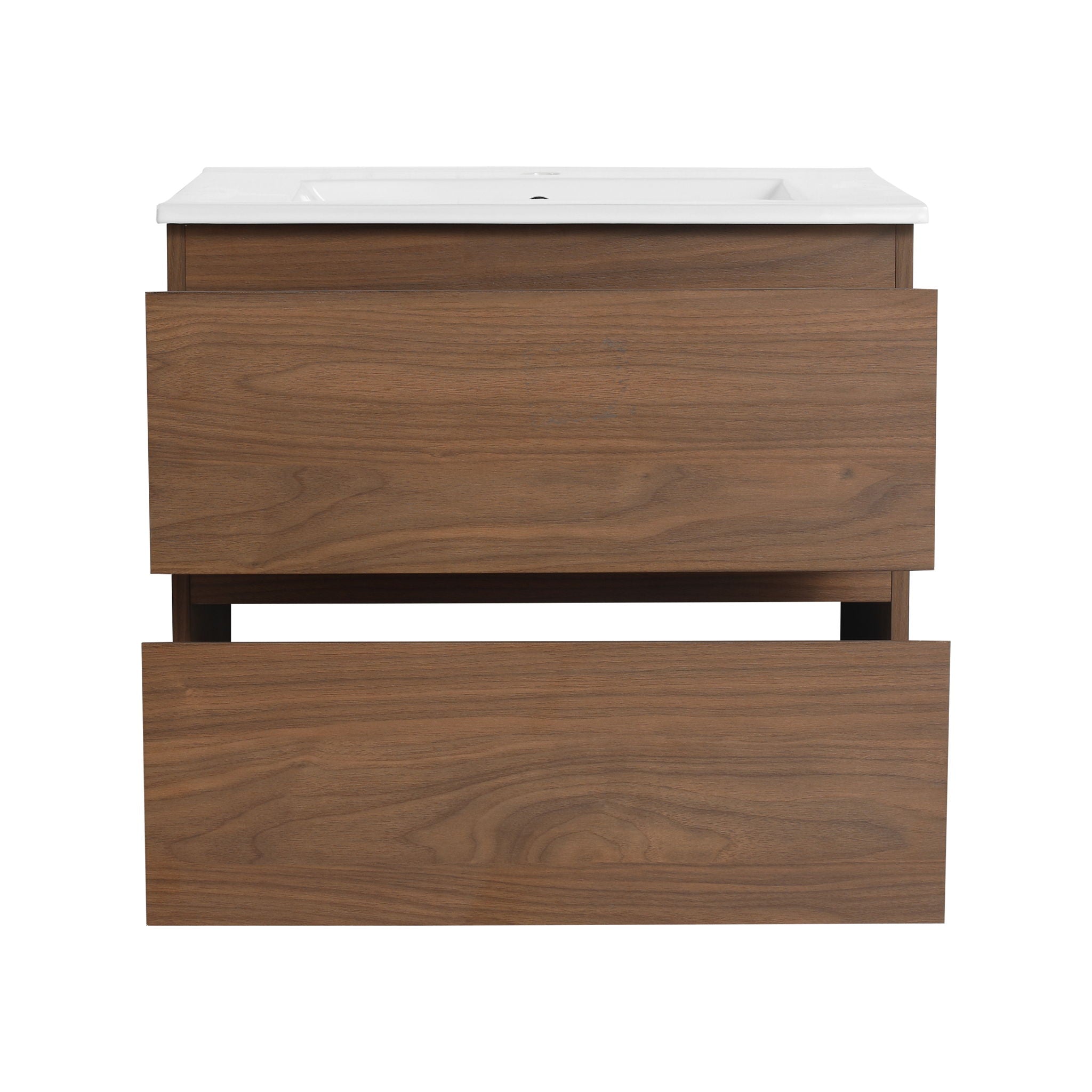 Wall Mounted Bathroom Vanity & Sink, 2 Soft Close Drawers