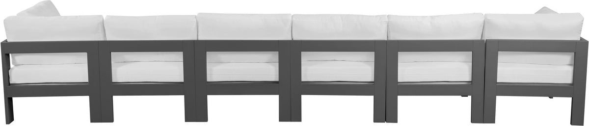 Nizuc - Outdoor Patio 6 Seat Modular Sofa With Gray Frame