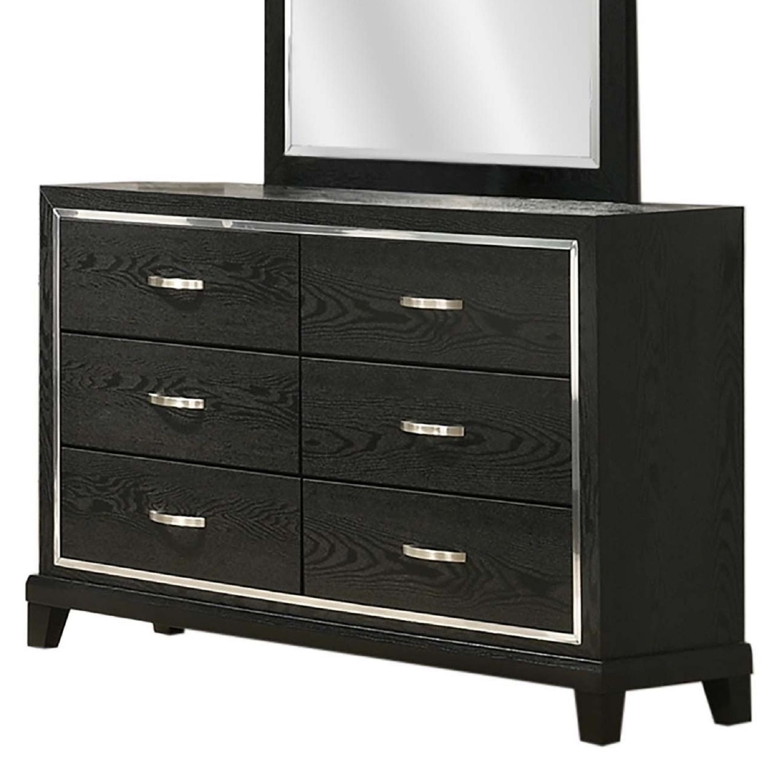 1 Piece Dresser With Tapered Legs Furniture - Black