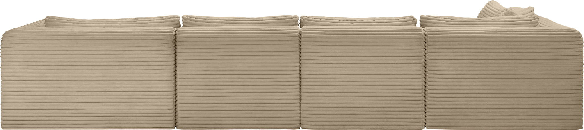 Shaggy - Fabric 5 Piece Modular U-Shaped Sectional
