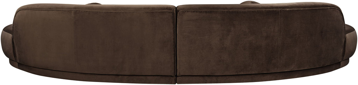 Avra - 146" Velvet Performance Fabric Upholstered Sectional