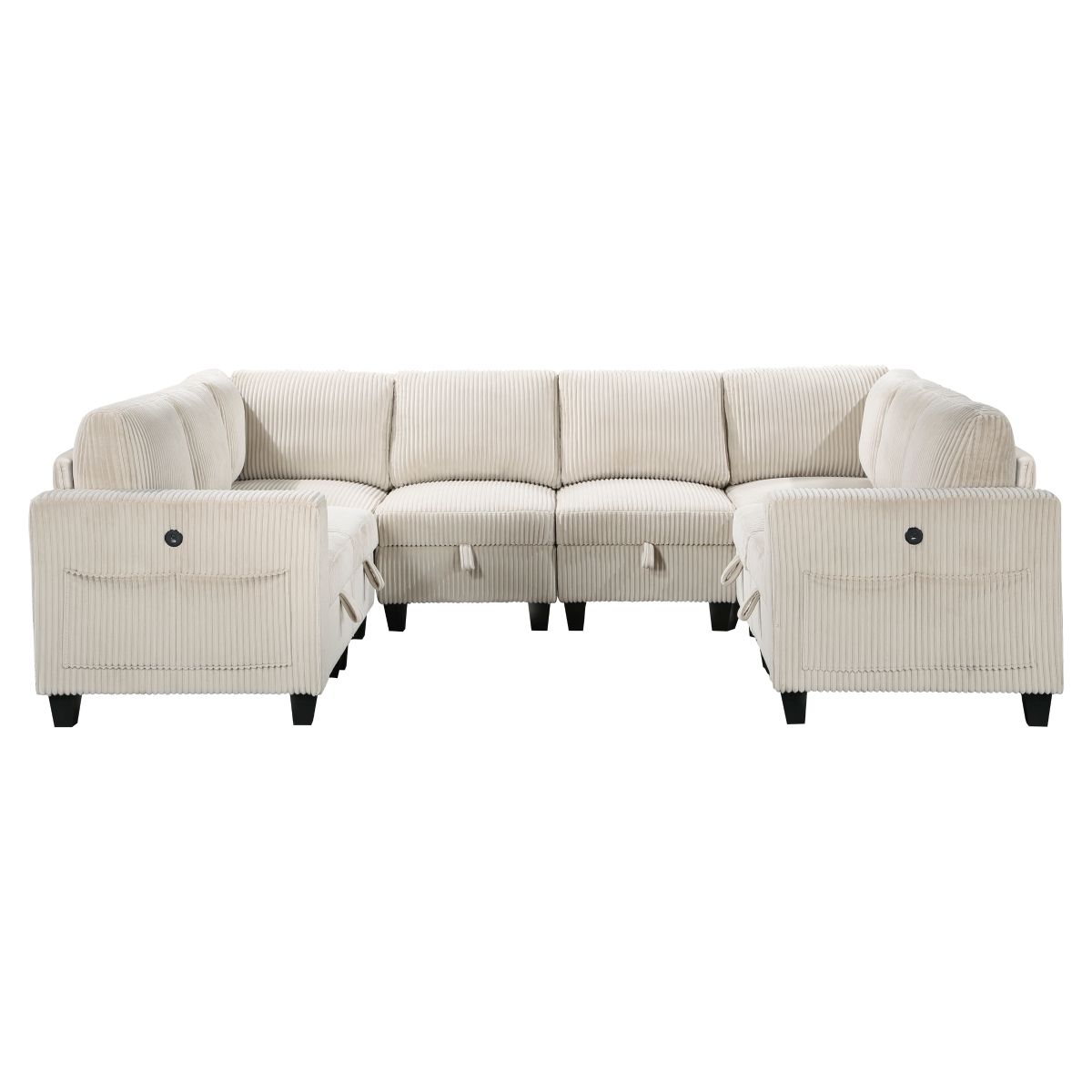 Walterboro - Sectional With Storage, Storage Pouches And Charging Ports