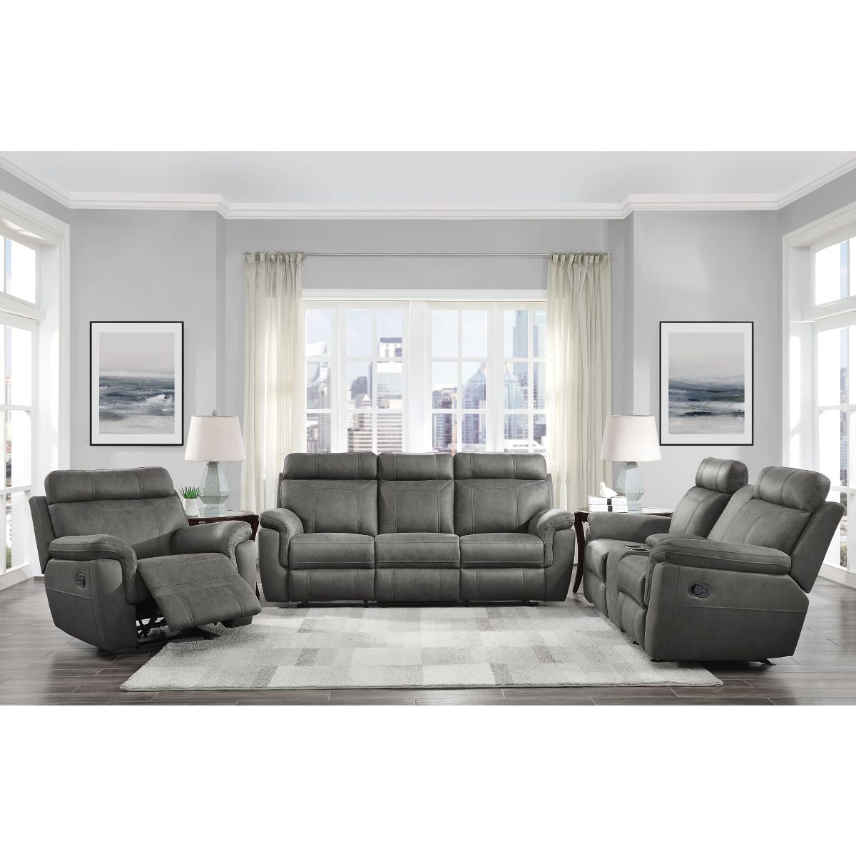 Clifton - Double Glider Reclining Loveseat With Center Console