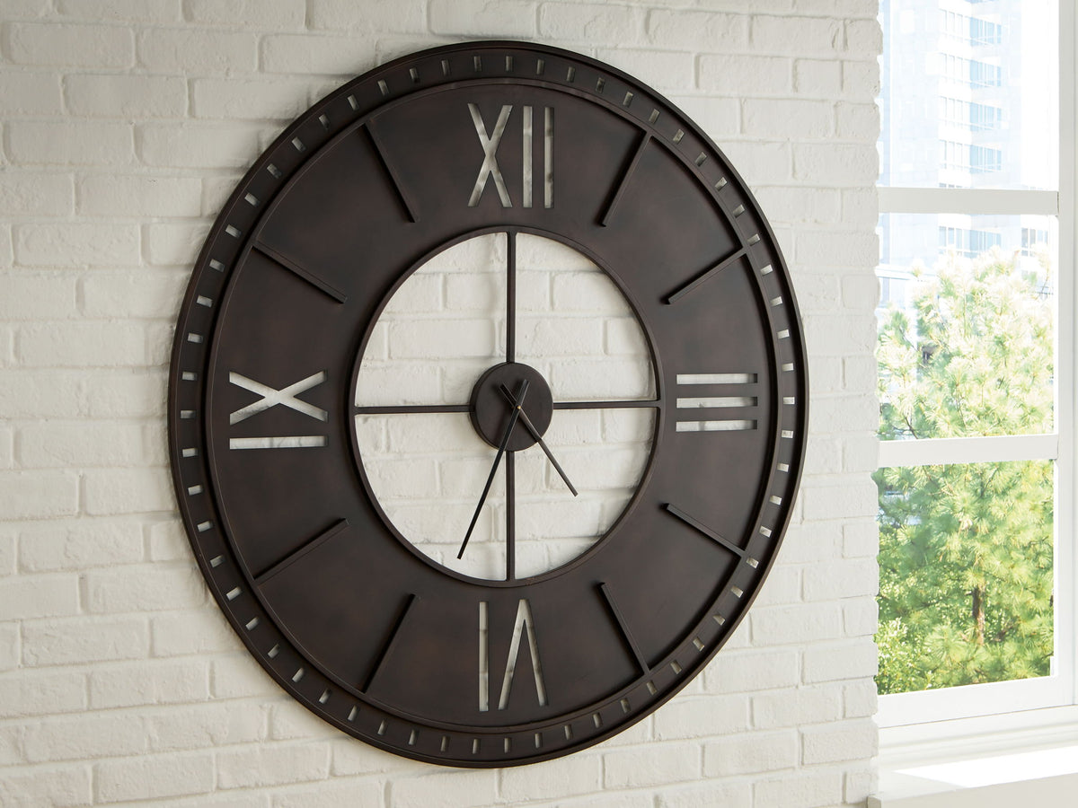 Lytle - Wall Clock - Antique Brown
