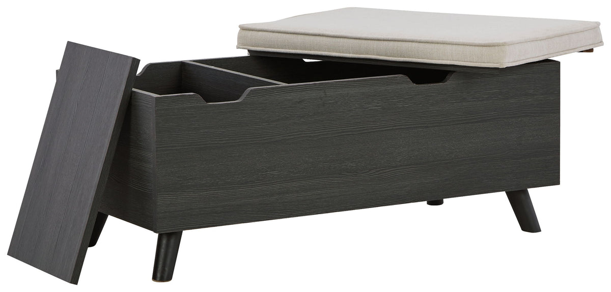 Yarlow - Storage Bench - Dark Gray