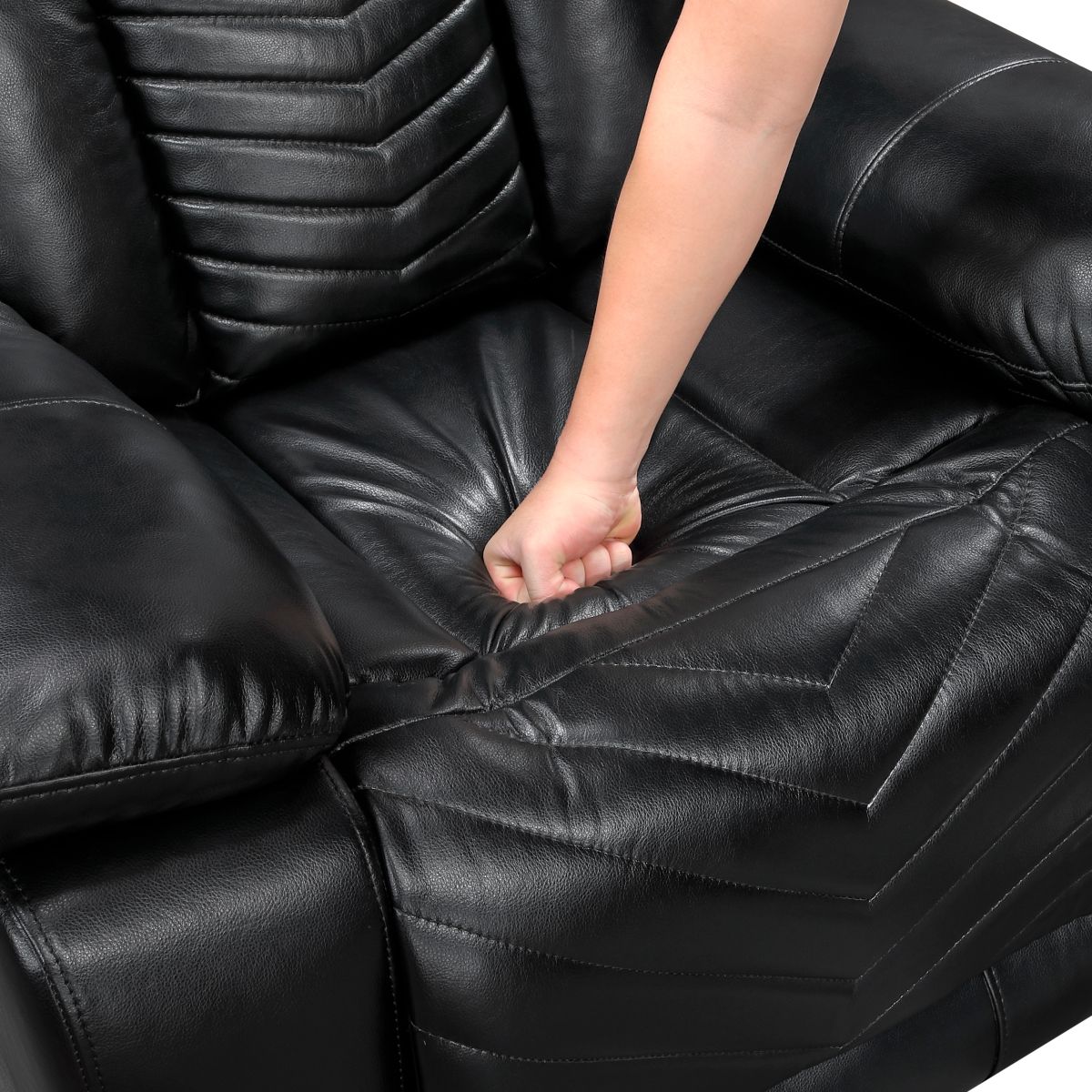 Huron - Power Double Reclining Sofa With Center Drop-Down Cup Holders, Wireless Charger, Magazine Bag, LED And Charging Ports