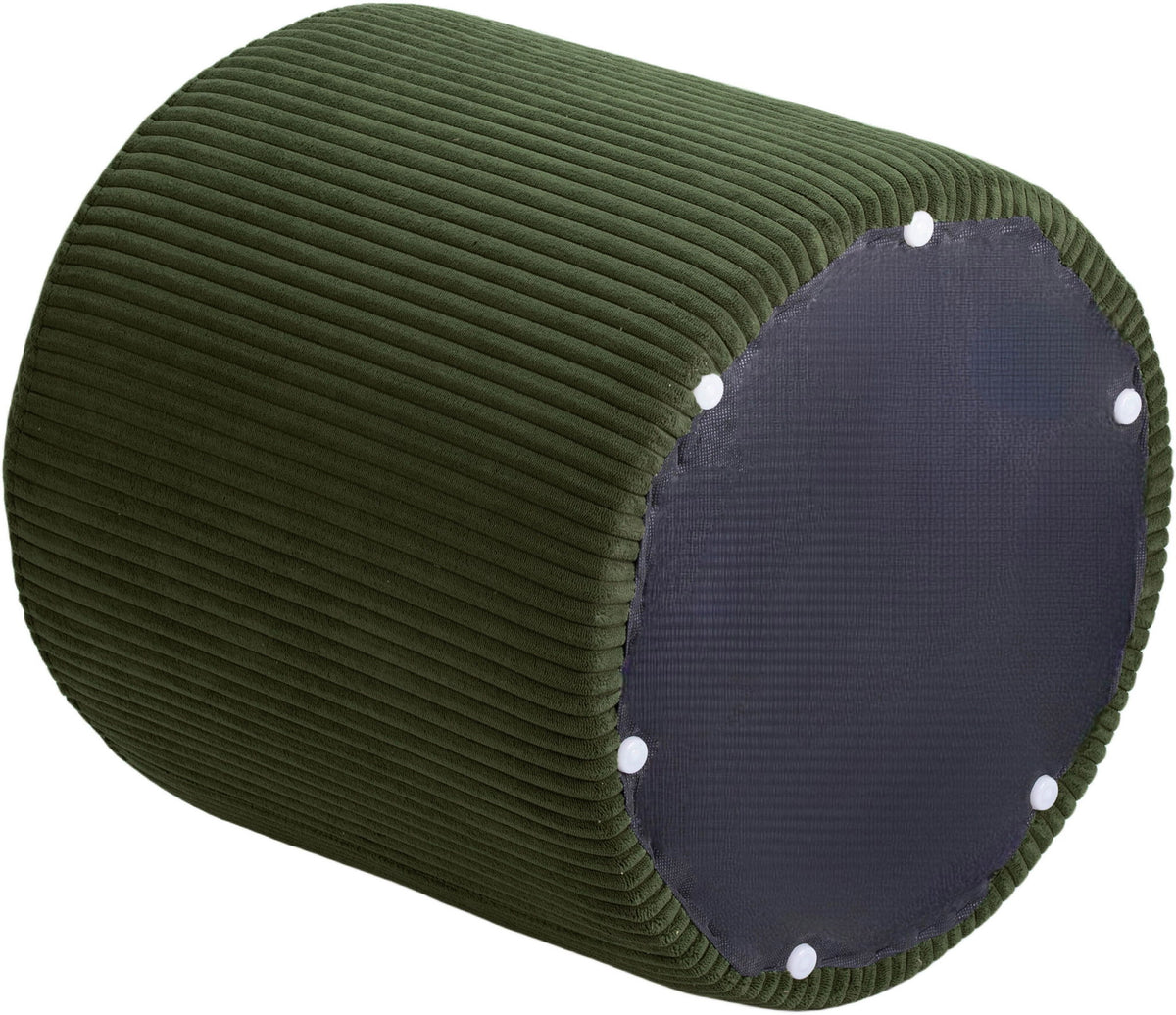 Roy - Round Microsuede Ottoman / Stool