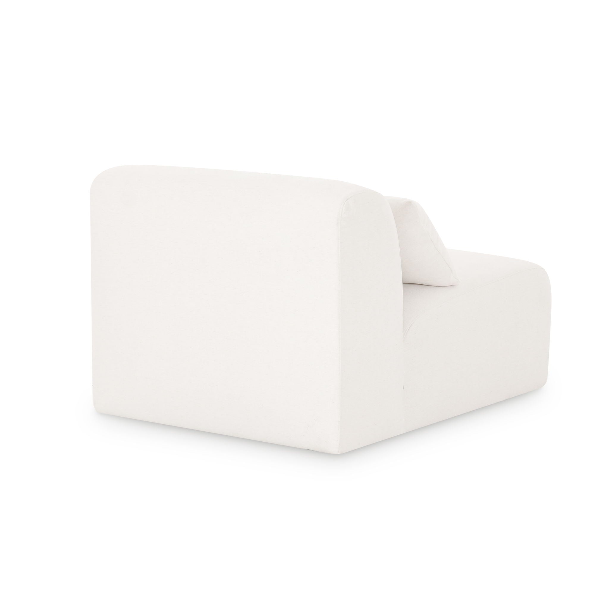 Tarra - Chenille Modular Armless Chair - Cream