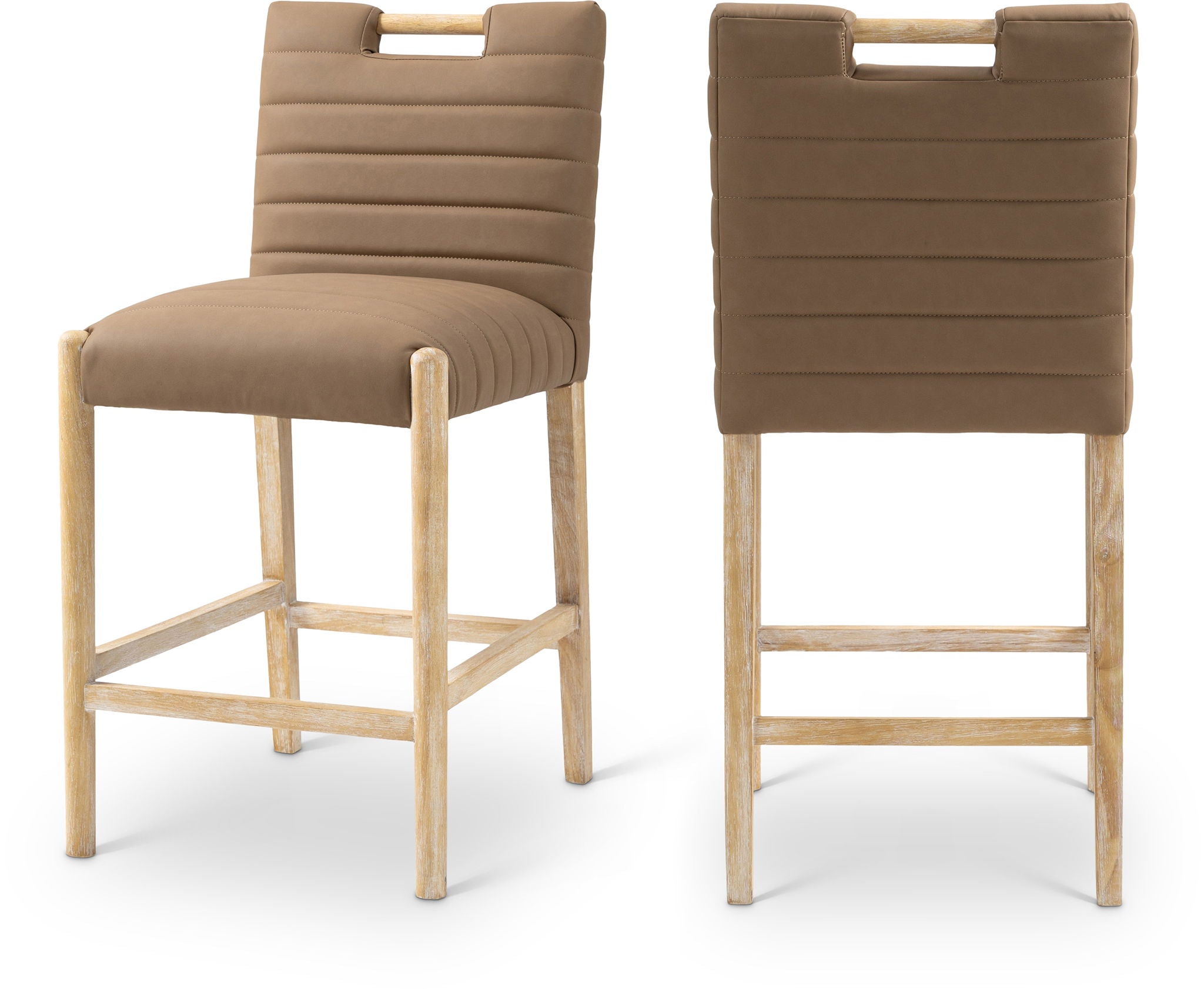 Aimee - Counter Stool - Light Brown Legs