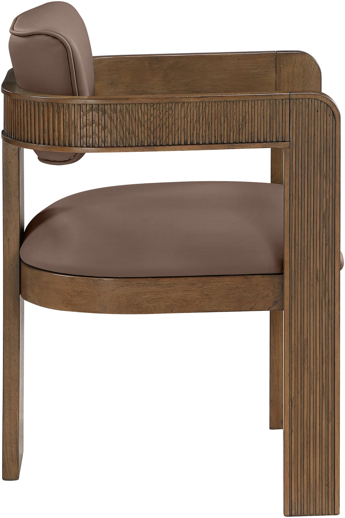 Sacha - Vegan Leather Upholstered Dining Chair With Brown Base (Set of 2)