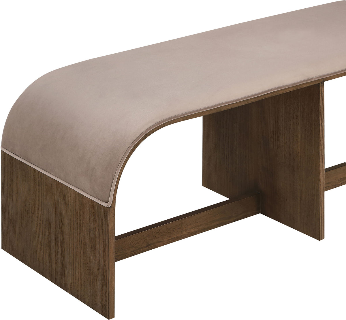 Sable - 52" Velvet Performance Fabric Upholstered Bench