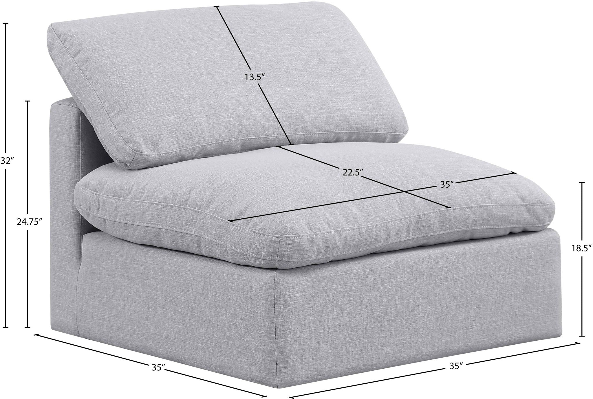 Indulge - Linen Armless Chair
