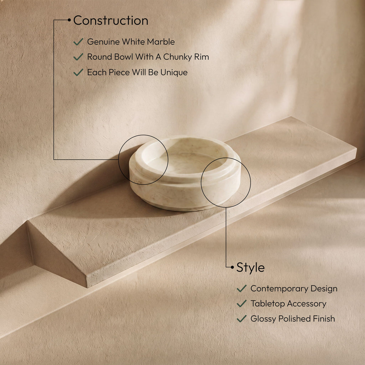 Parsons - Genuine Marble Bowl
