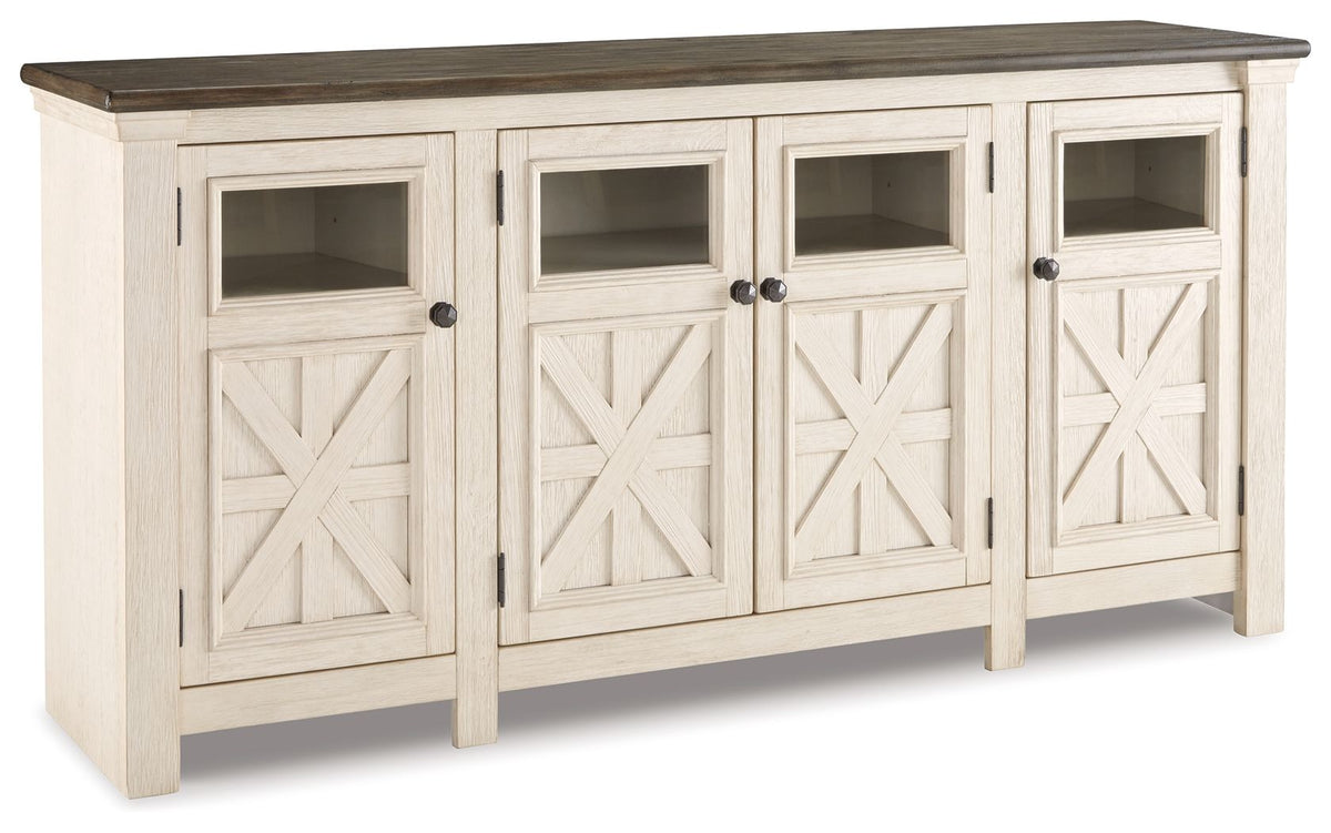 Bolanburg - Extra Large TV Stand - White / Brown / Beige