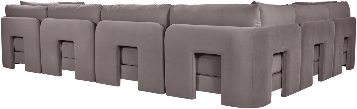 Hammond - Velvet Performance Fabric Upholstered 6 Piece Corner Sectional