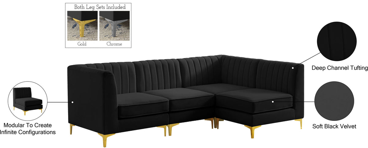 Alina - 4 Piece Modular L-Shaped Sectional