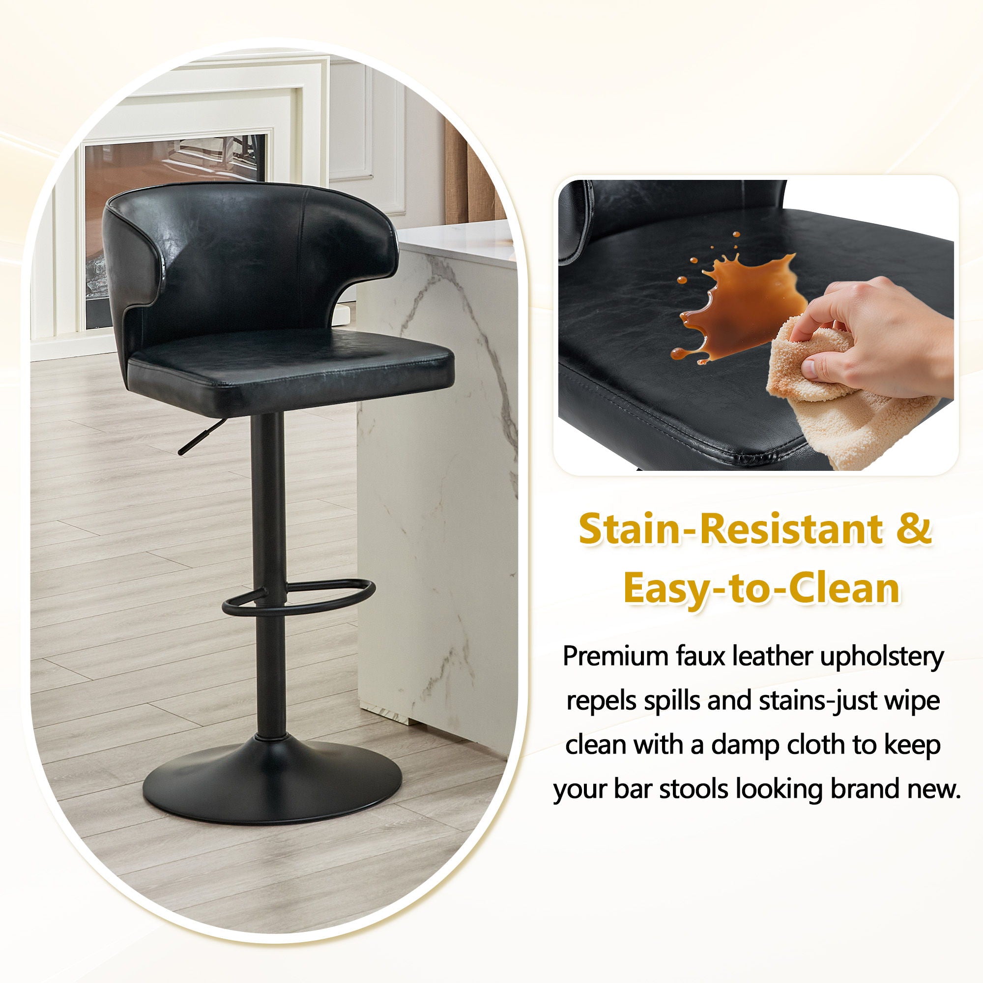 Adjustable Swivel Bar Chair