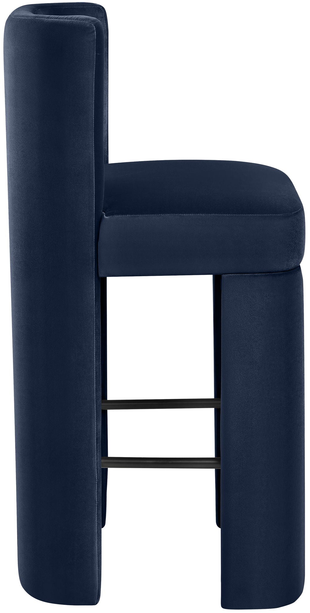 Zuno - Velvet Performance Fabric Upholstered Bar Stool (Set of 2)