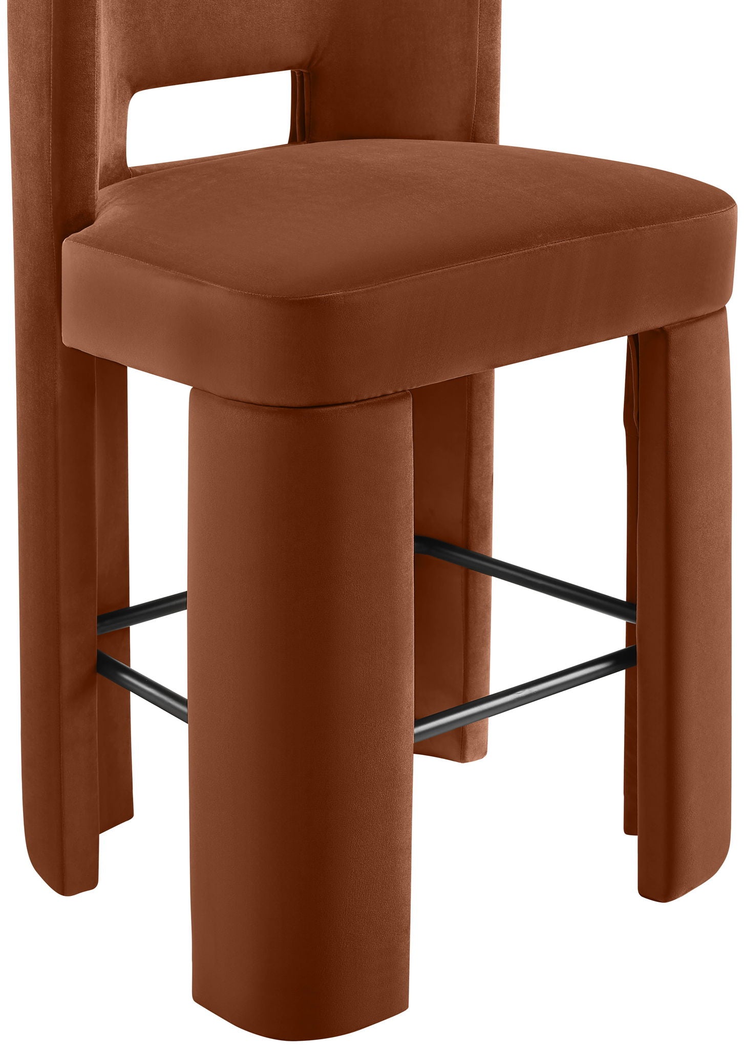 Zuno - Velvet Performance Fabric Upholstered Bar Stool (Set of 2)
