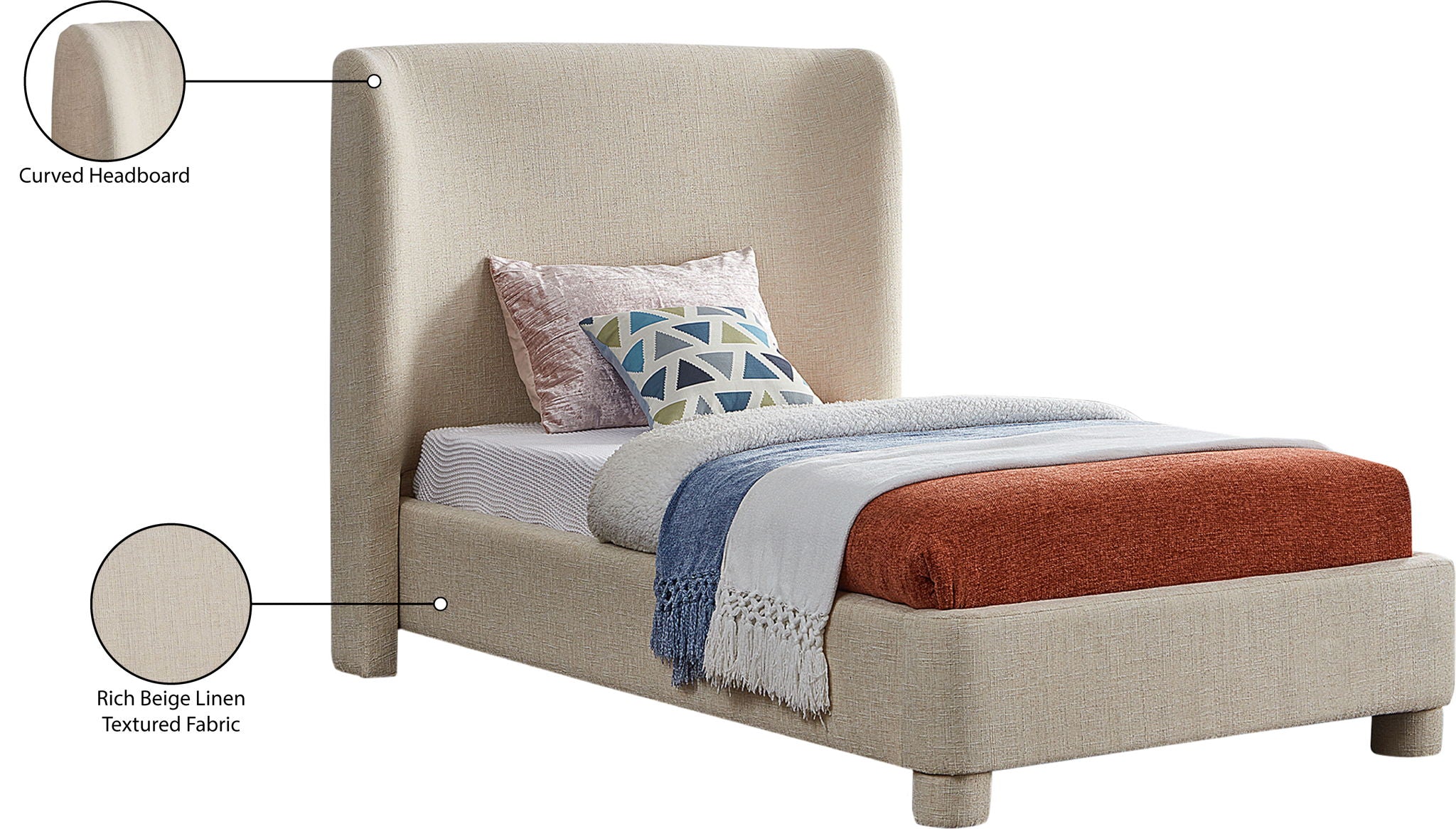 Penny - Polyester Fabric Bed