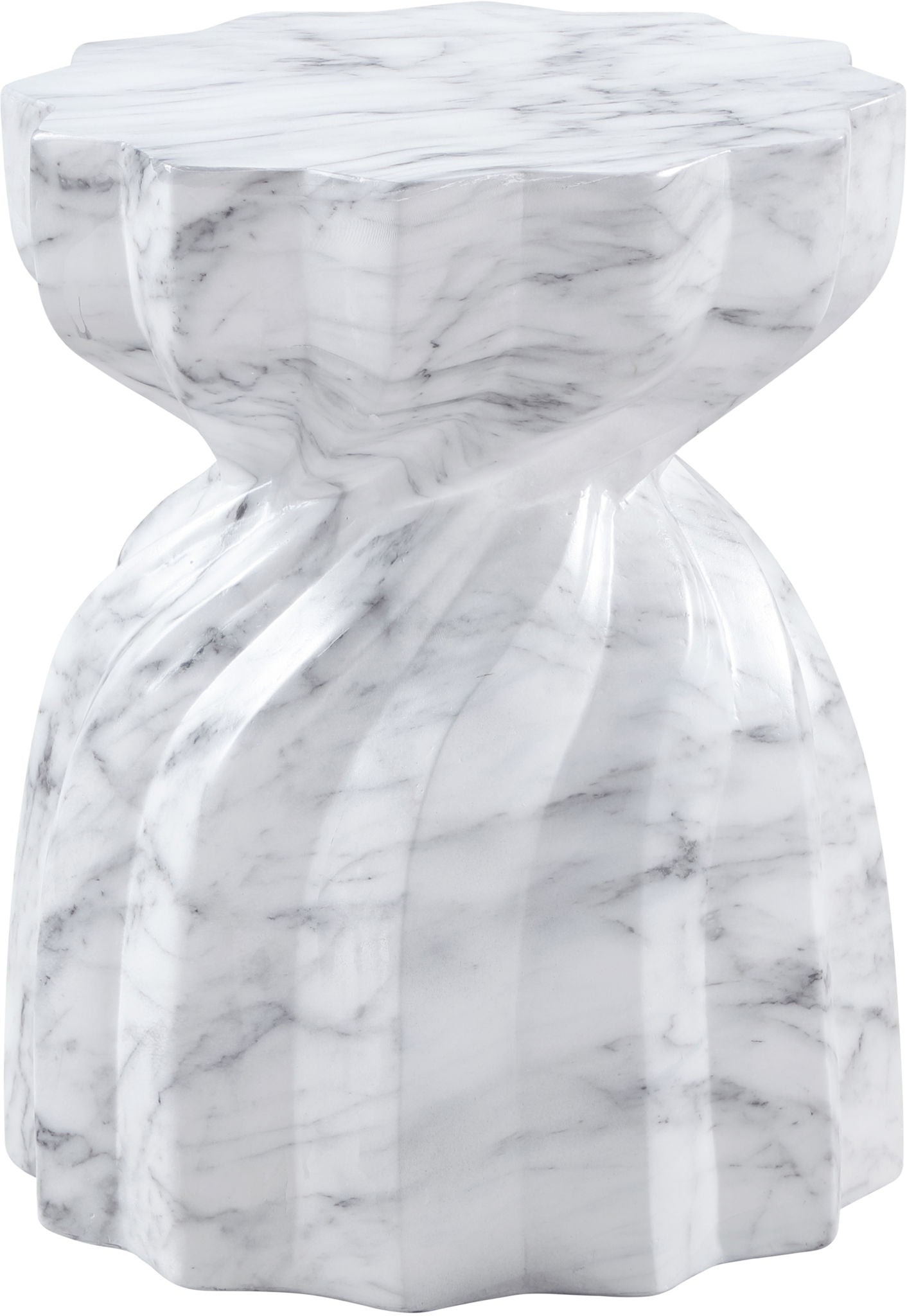 Caserta - Marble Finish Concrete End Table