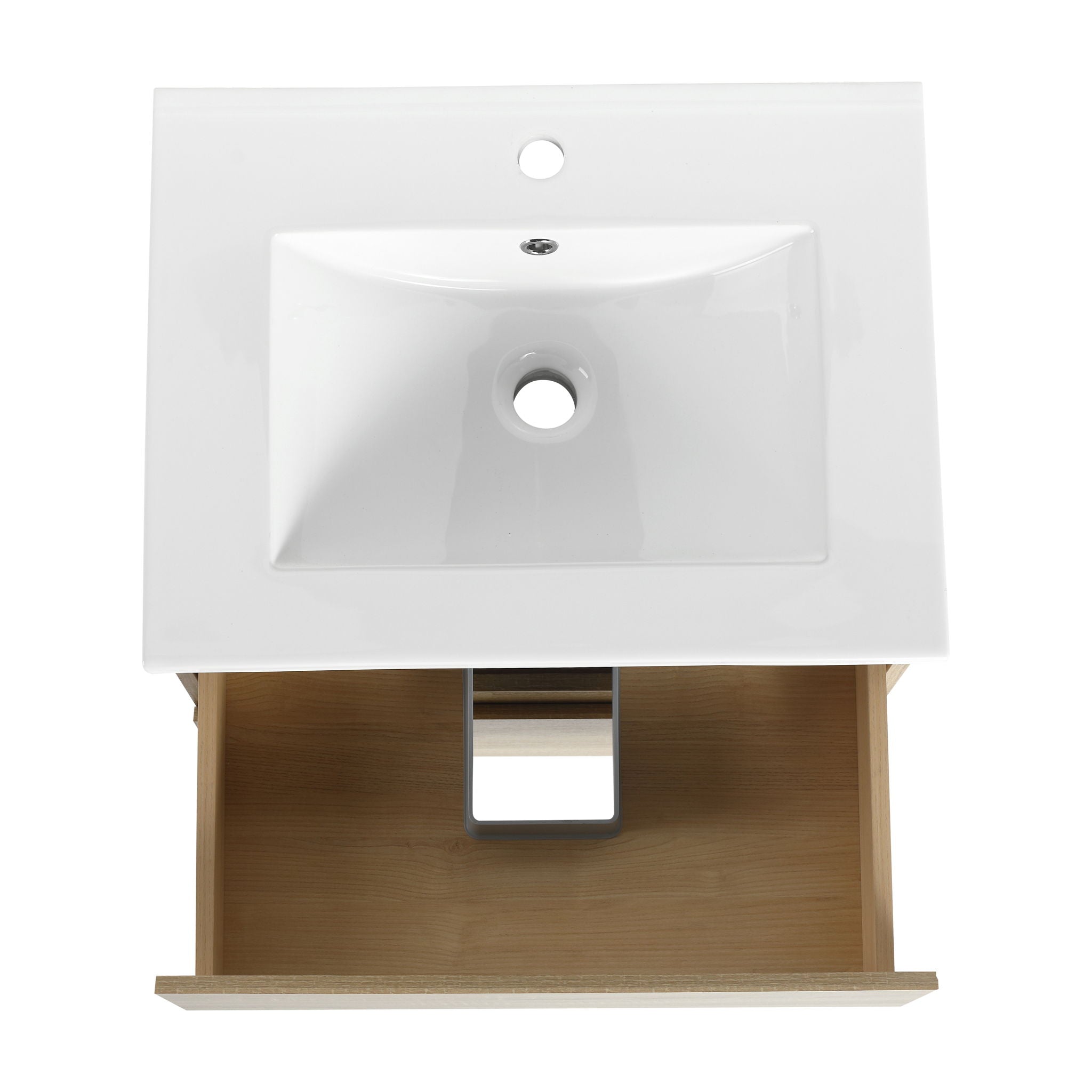 Wall Mounted Bathroom Vanity & Sink, 2 Soft Close Drawers
