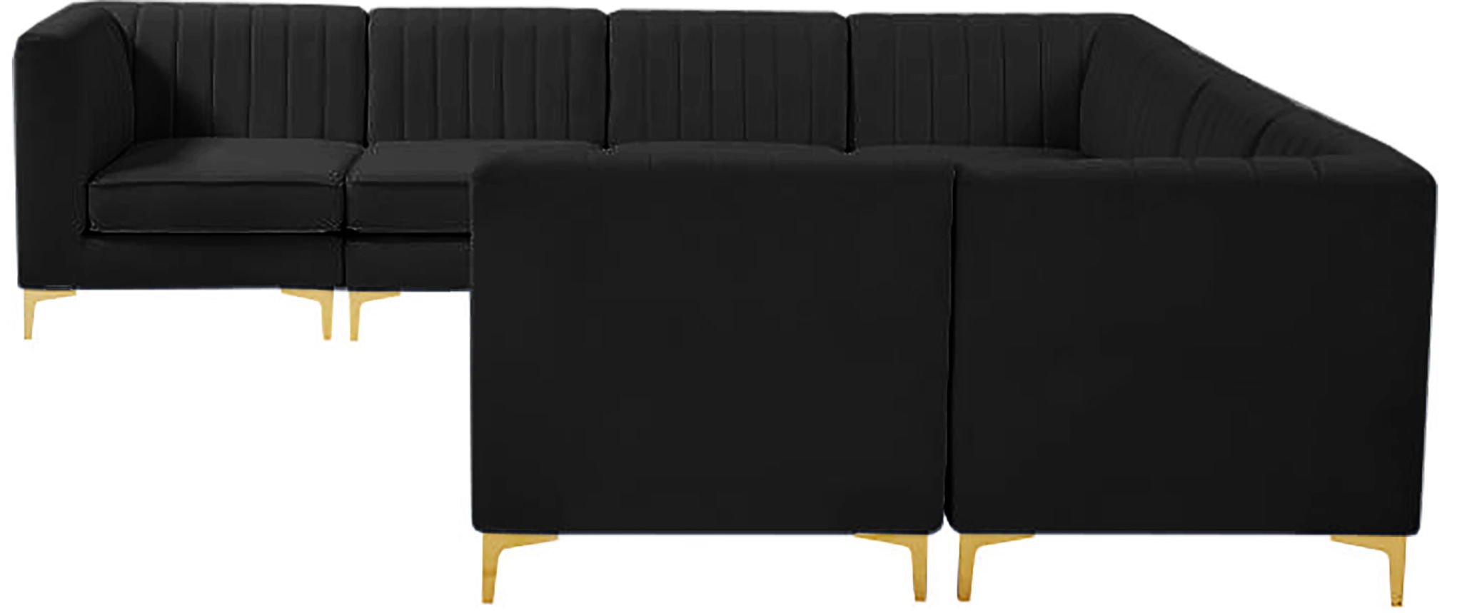 Alina - 8 Piece Velvet Modular Sectional