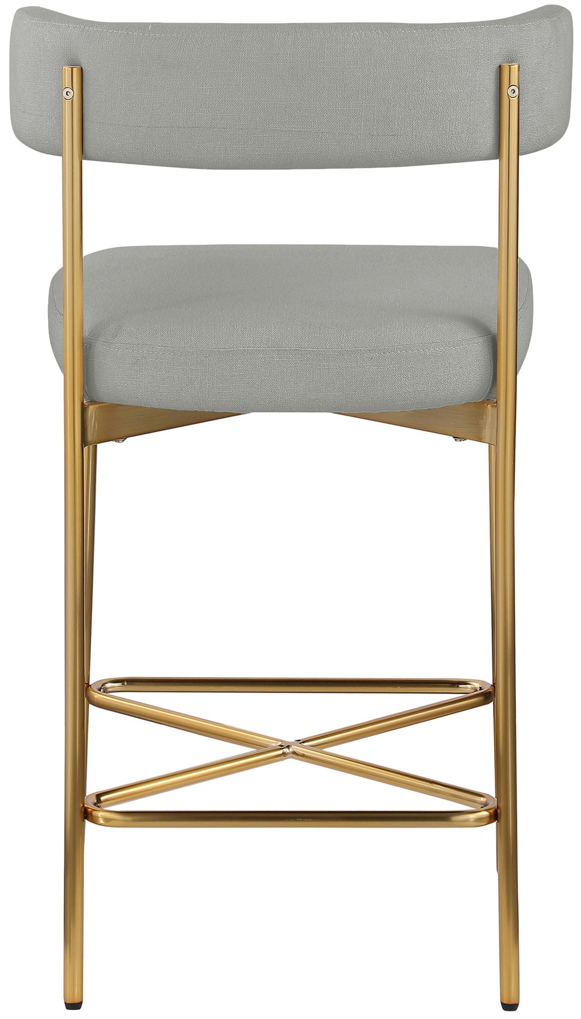 Rivage - Durable Stool With Gold Frame (Set of 2)
