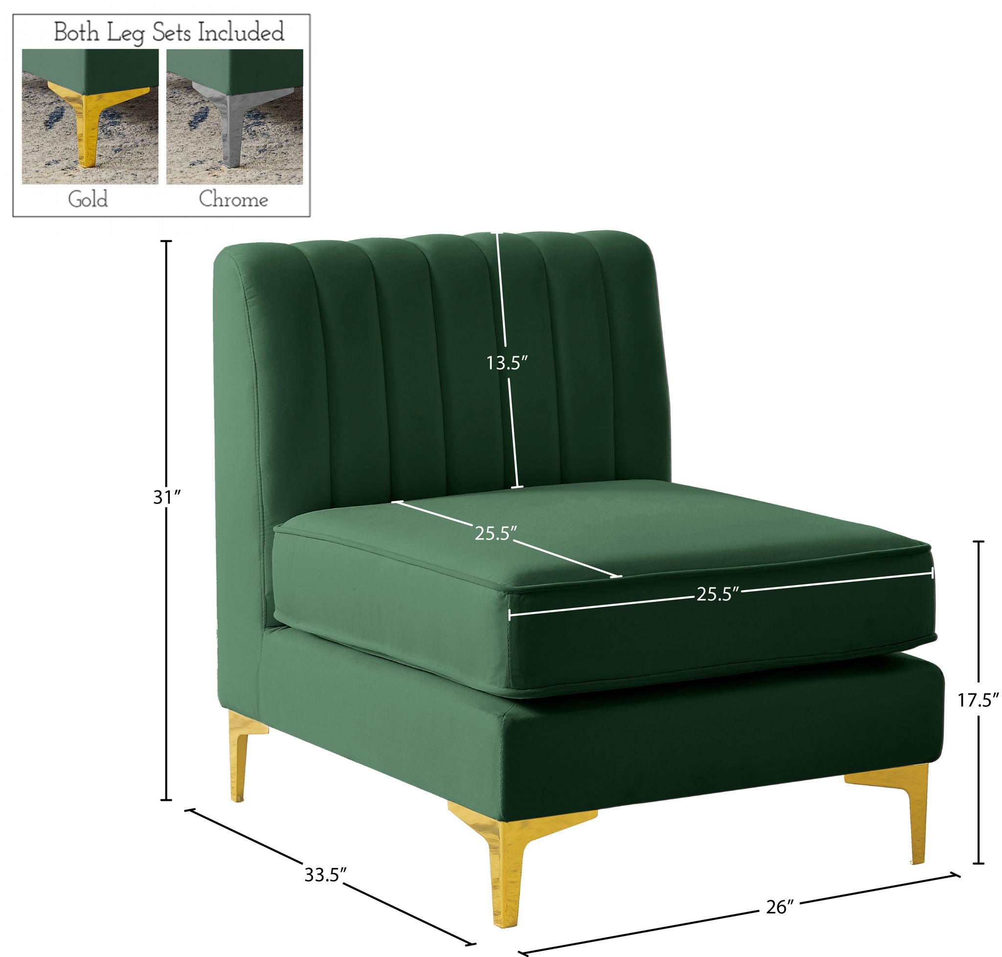 Alina - Armless Chair