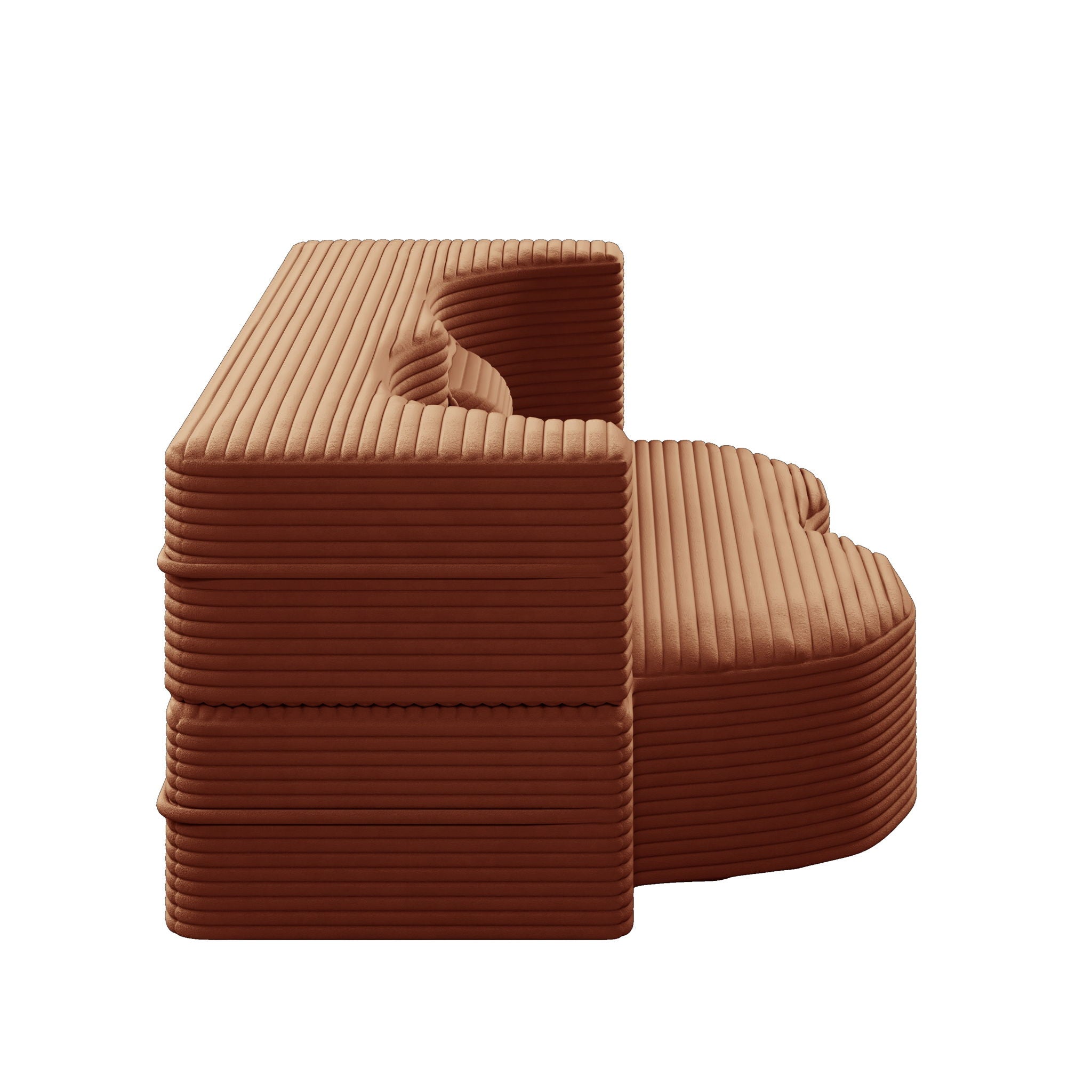 Convertible Foam-Filled Sleeper Sofa Bed With 2 Pillows