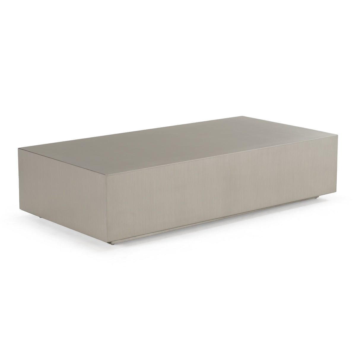 Anvil Modern Brushed Stainless Steel Rectangular Coffee Table - original 1