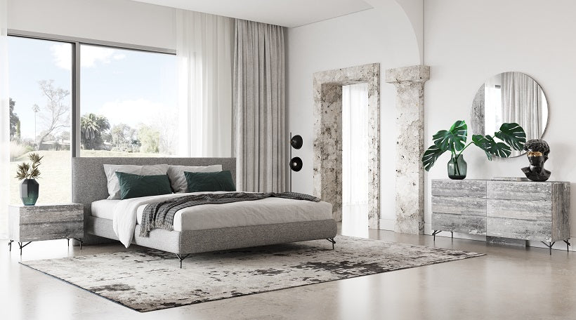 Aria - Italian Modern Multi Grey with texture Dresser