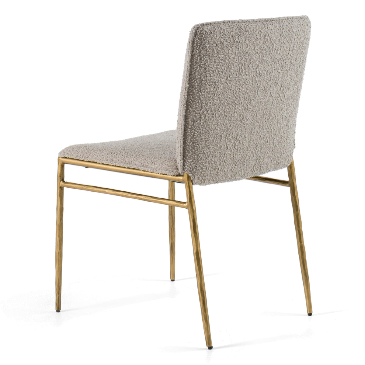 Atlanta - Modern Beige Fabric & Brass Dining Chair