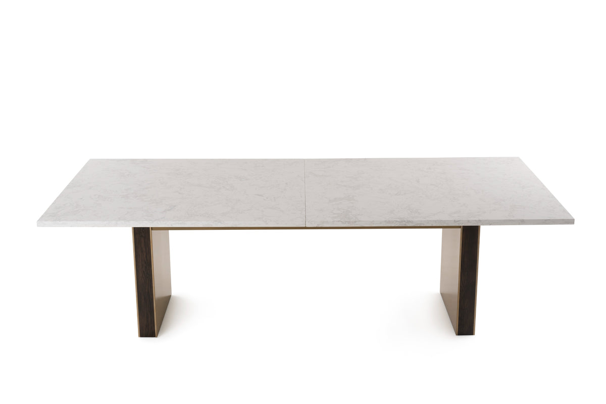 Auer - White Marble & Gold Dining Table