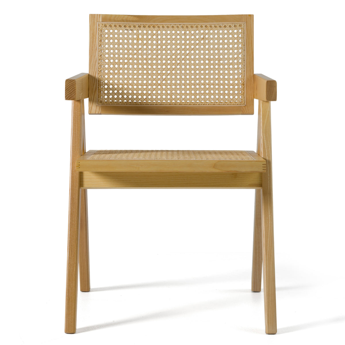 Aurora Modern Light Rattan and Natural Ash Dining Armсhair